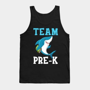 Pre-K Teacher Student Shirts Shark Back To School Gift Tank Top